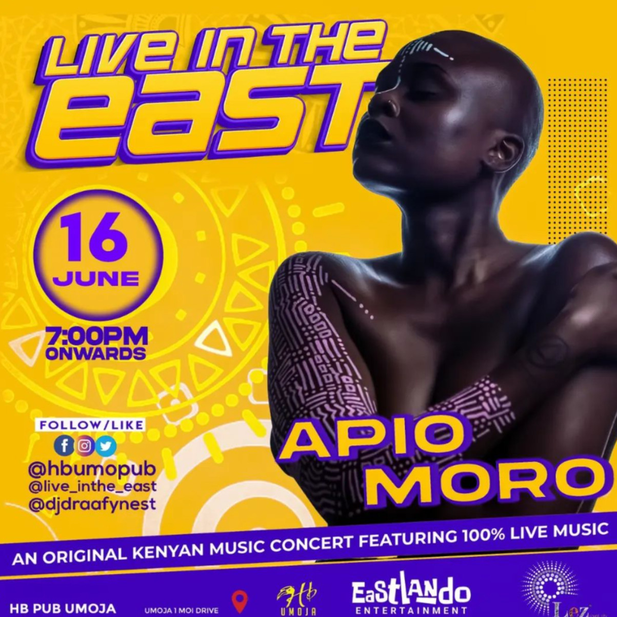 LIVE IN THE EAST ft. Apio Moro Poster