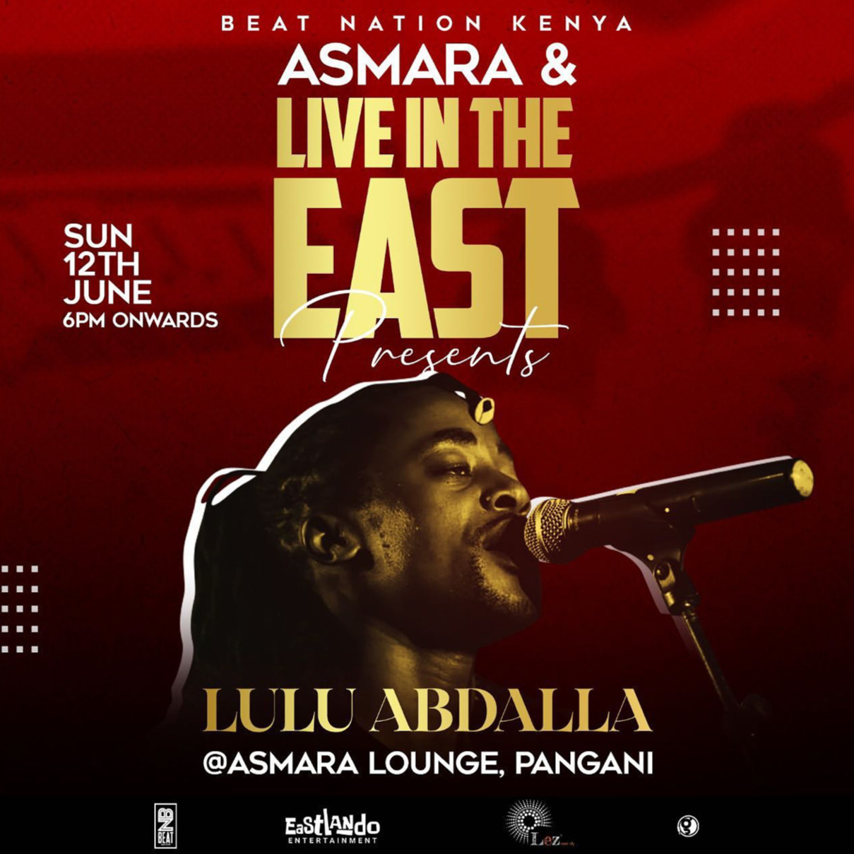 Asmara & Live in the East Presents LULU ABDALLA Poster